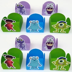 50 Forminhas Monstros SA Boo Sullivan Mike Brigadeiros Festa Infantil