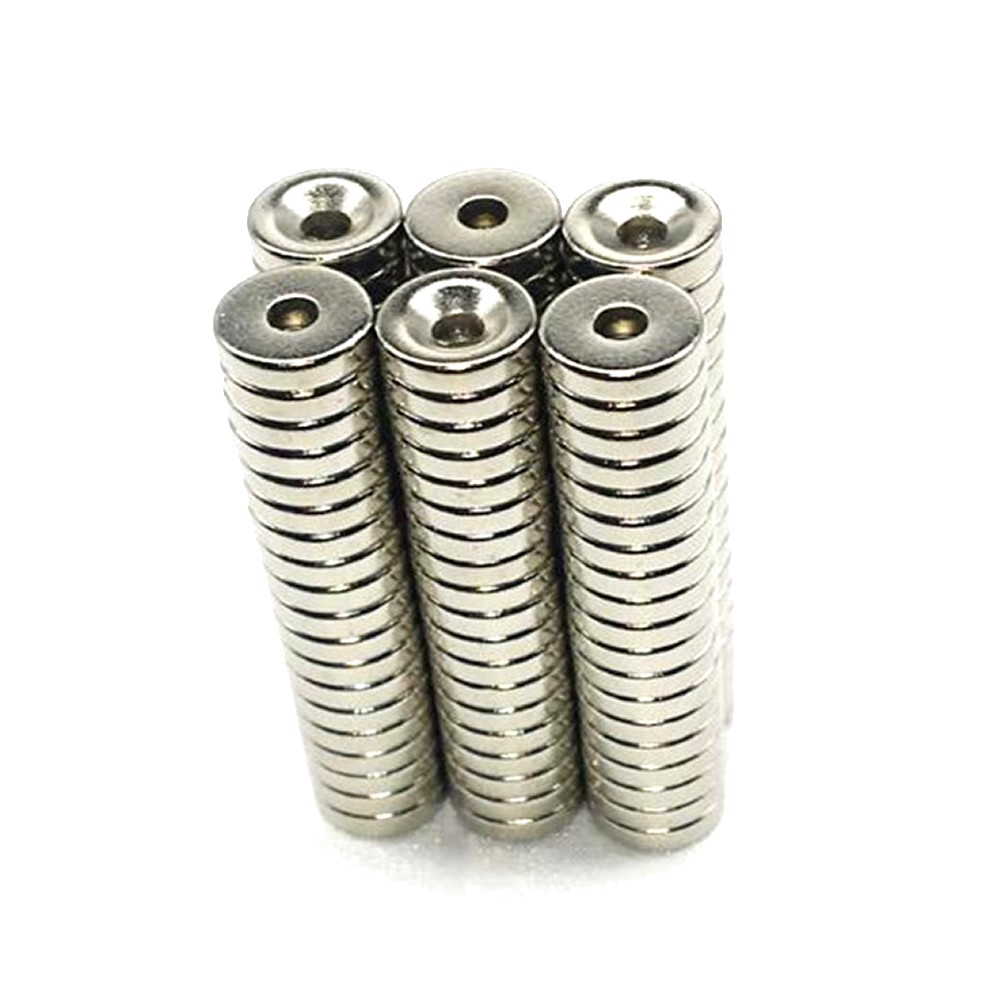 30pcs Imã de Neodimio Disco 10x3 - 10mm x 3mm com furo - N35