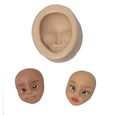 Molde de Silicone  Rosto Humanizado - Biscuit, Resina, Pastas e etc... (W 116) em Oferta na Shopee