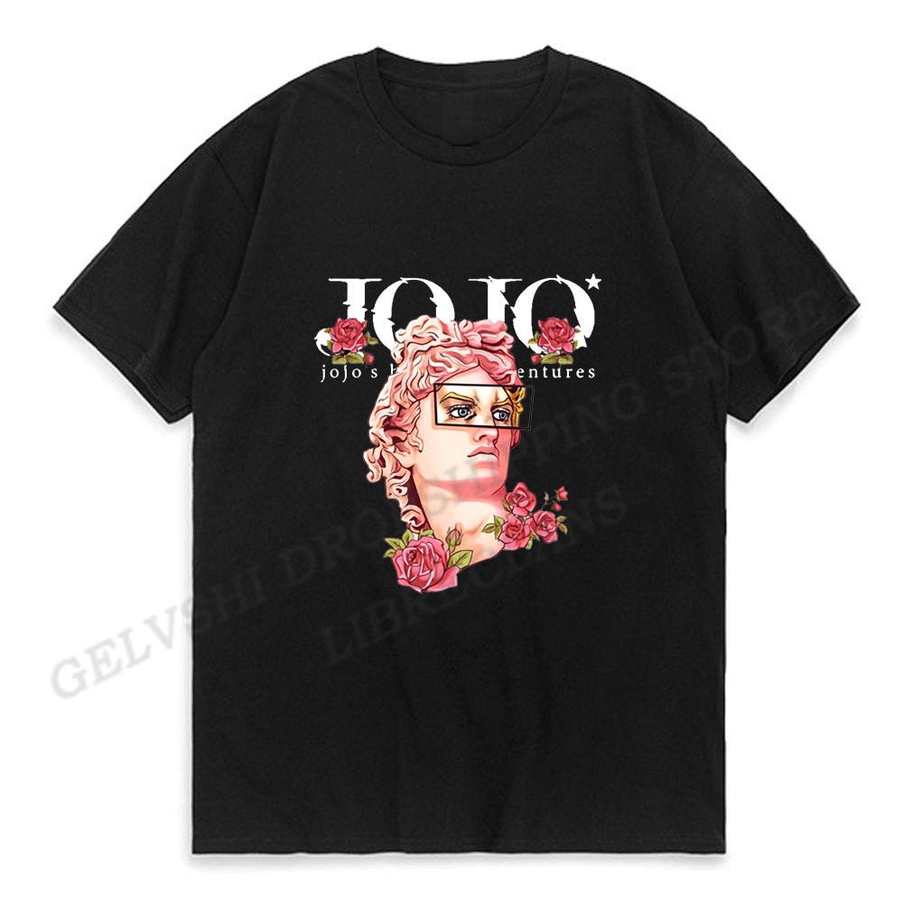 Camiseta do Anime JoJo Bizarre Adventure Homens Stone Ocean Manga Curta