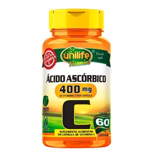 Vitamina C - Ácido Ascórbico - Unilife 60 cápsulas de 750mg