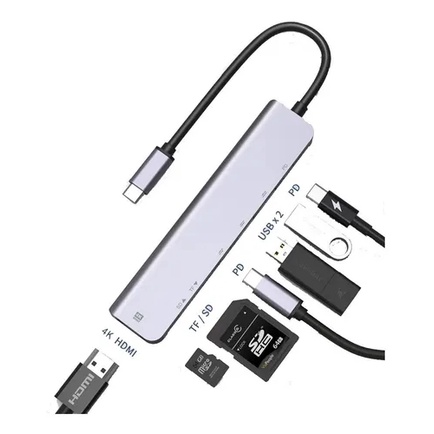 Hub Usb C 7 Em 1 Samsung Dex Hdmi Macbook Pro Xps Sd/tf