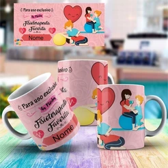 Caneca Porcelana Presente - Minha Fisioterapeuta Favorita