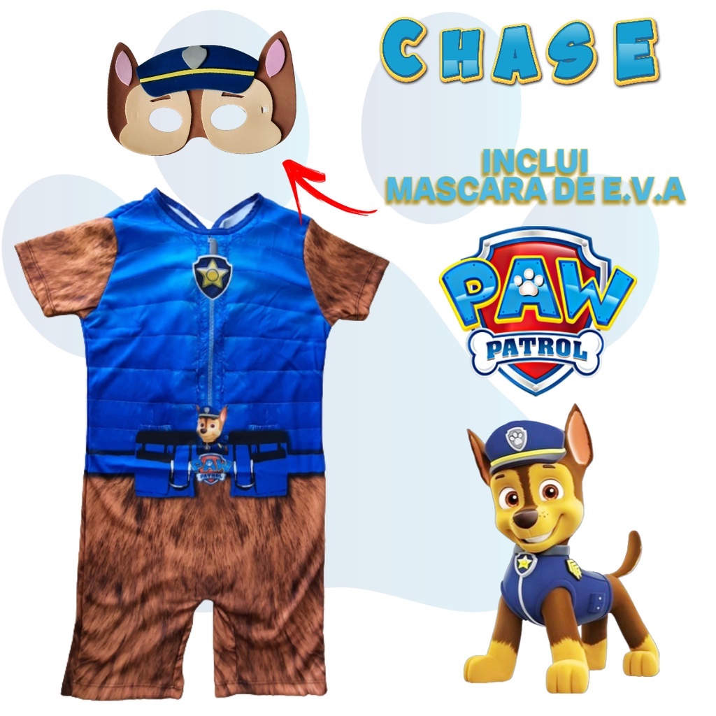 Fantasia Infantil Chase Policial da Patulha Canina | Shopee Brasil
