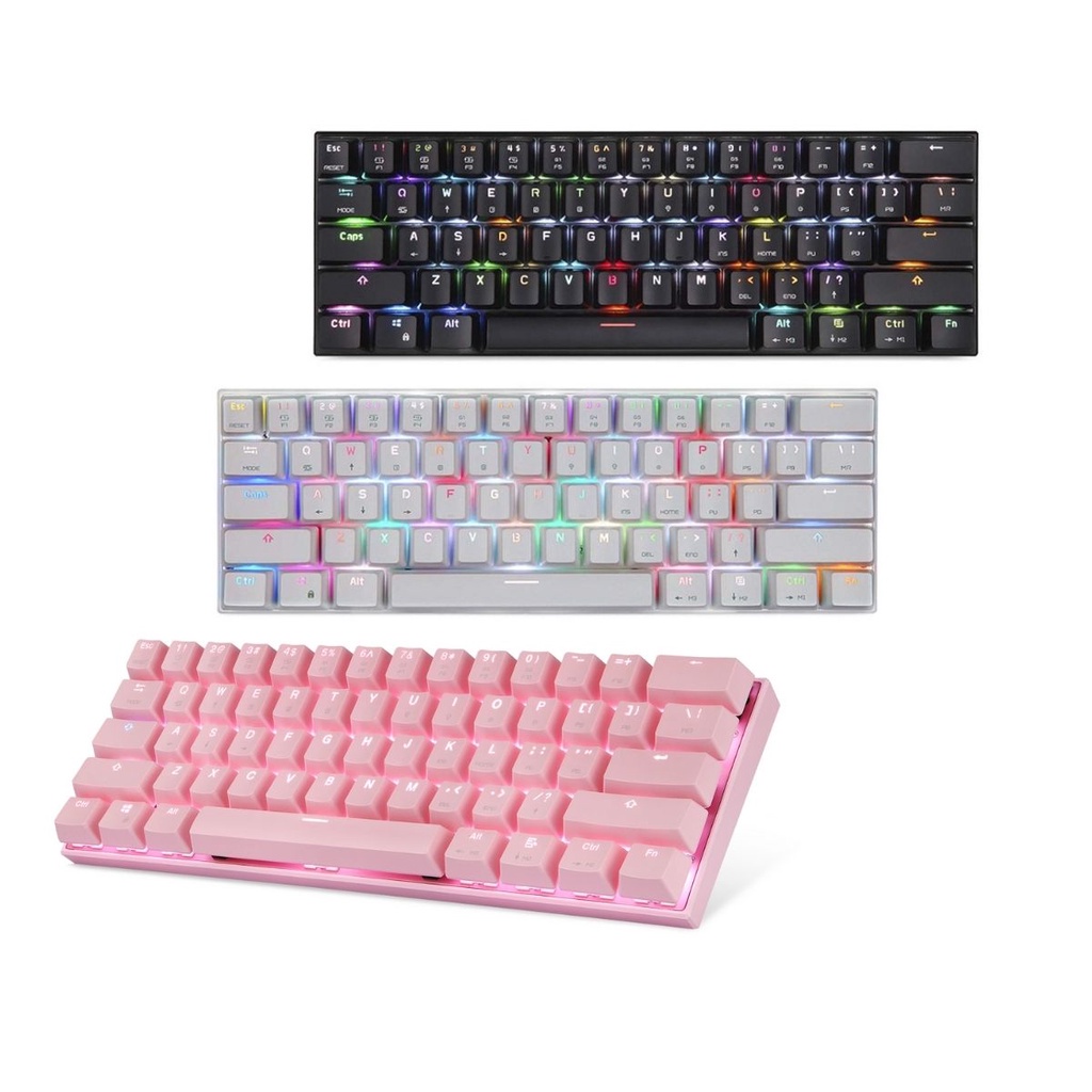 Teclado Mecanico Gamer Com Bluetooth Motospeed Ck62 Rgb