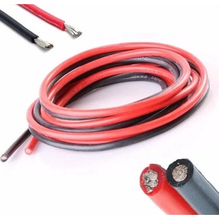 Fio siliconado 8awg 10awg 12awg 14awg 16awg 18awg 20awg 50cm vermelho e preto bateria lipo drone aeromodelo malha silicone Fiação diy robótica arduino