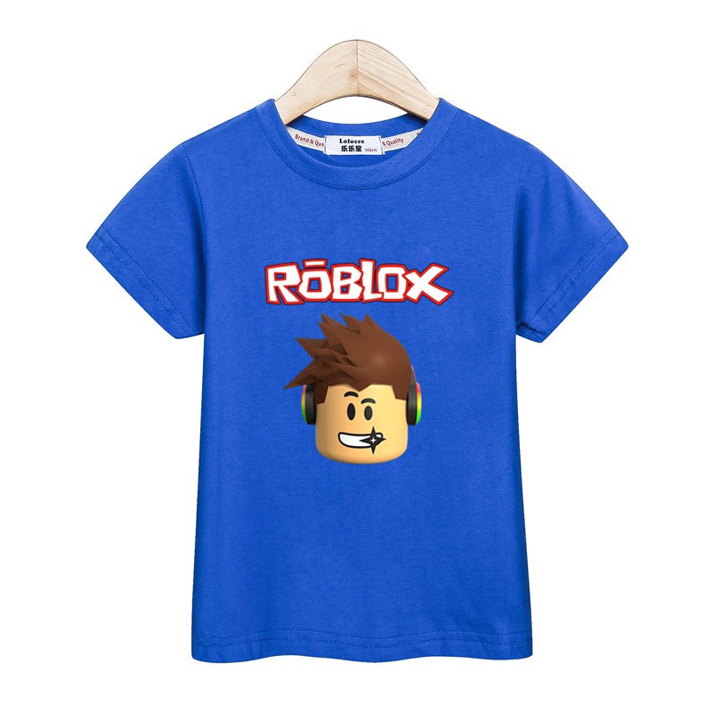 Roblox Camiseta Infantil Masculina De Algodao Estampa Roblox Shopee Brasil - t shirt roblox homem aranha