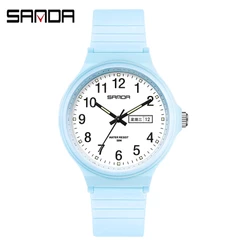 SANDA Relógio De Pulso Feminino Eletrônico À Prova D'água Com Calendário/Semana/Exibição/Esportivo/Casual 6060-4