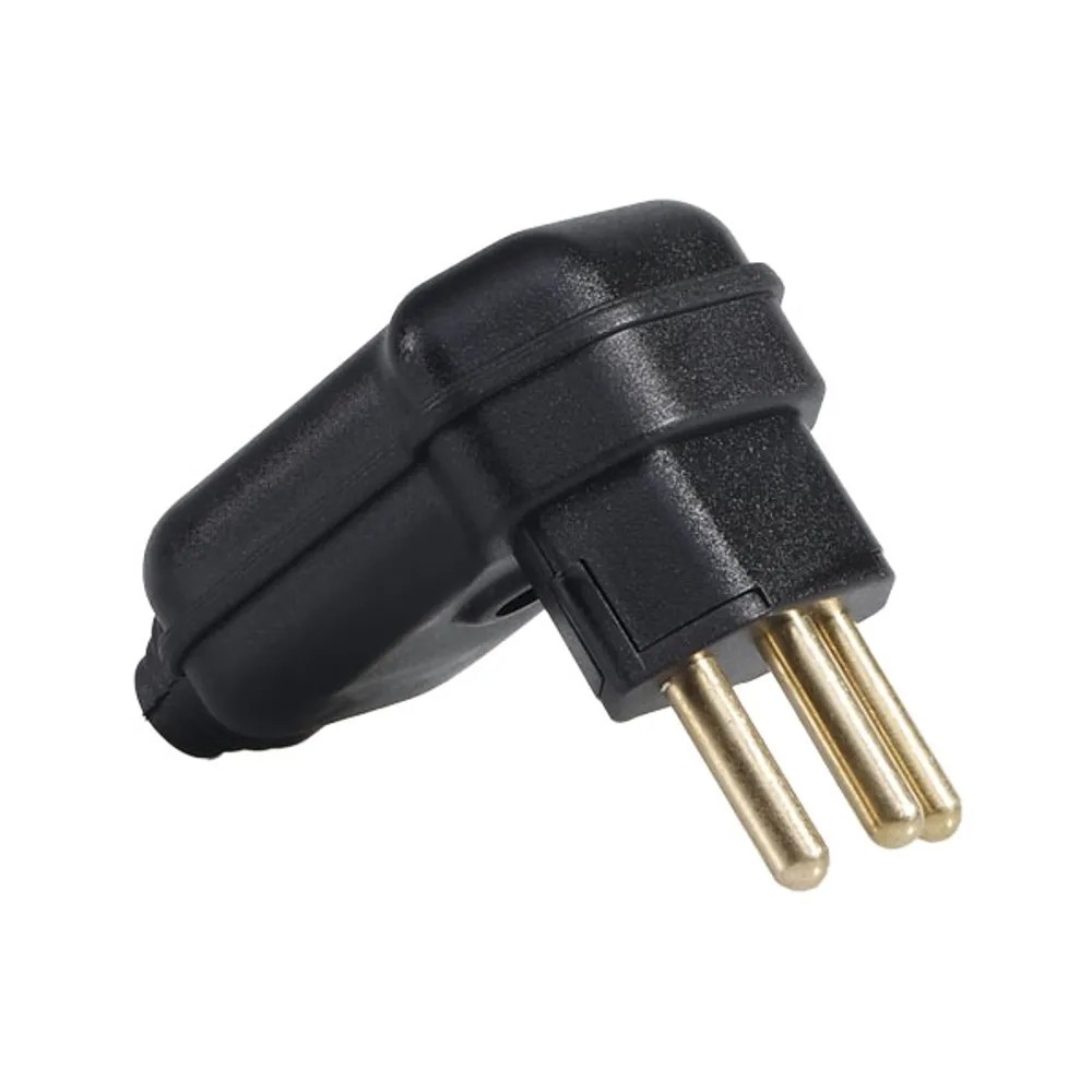 Plug Tomada Macho 3 Pinos 20a 90 Graus Prensa Cabos Margirius