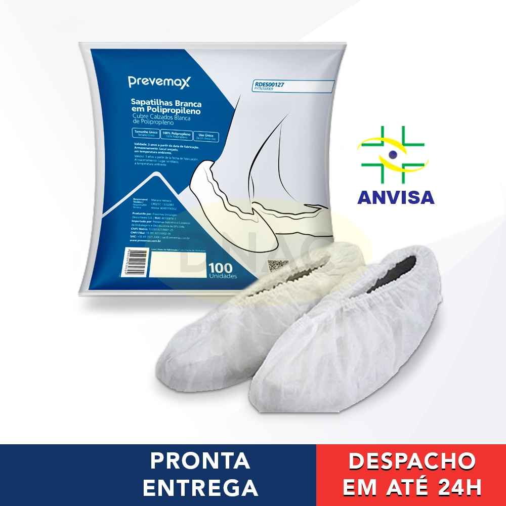 100 unid Sapatilha Protetor Propé Descartável Tnt Elástico Resistente em Oferta na Shopee