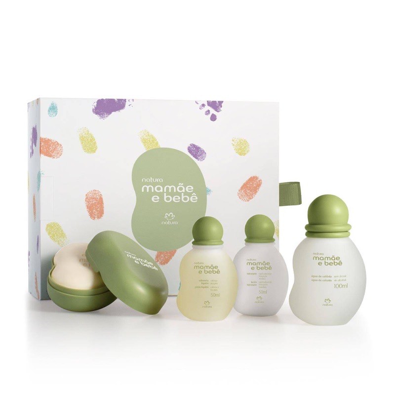 kit Presente Mamãe e Bebe Natura Perfume Sabonete Saboneteira Hidratante |  Shopee Brasil