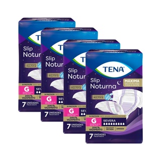 Kit 4 Fraldas Geriátricas Tena Noturna G 28 unidades em Oferta na Shopee