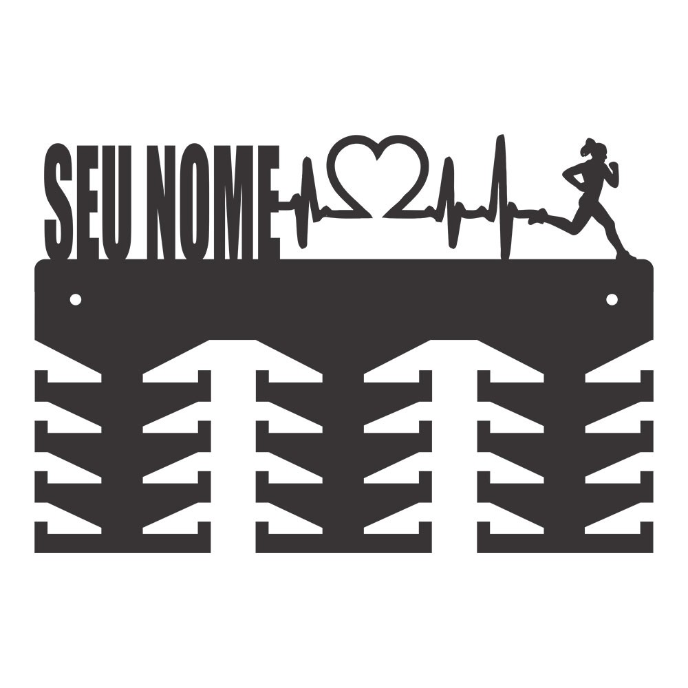 Porta Medalhas Corrida Feminina "Love Run" Em Madeira Mdf 6mm Personalizado em Oferta na Shopee