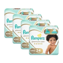Kit Fralda Pampers Premium Care Mega Tamanho XXG 96 Unidades