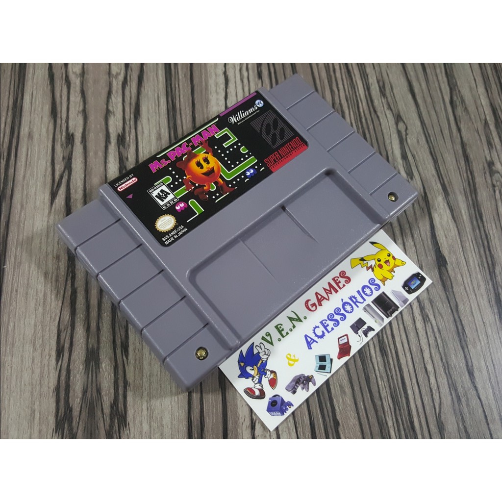 Ms Pac Man P/ Super Nintendo + Garantia!!!!!!