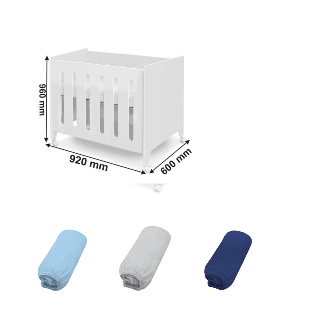 Lençol Mini Berço Moises Junior 90x60x10 - 200 Fios