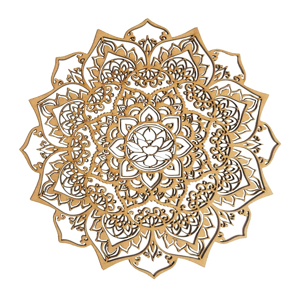 Mandala Nº40 Laser - MDF Madeira
