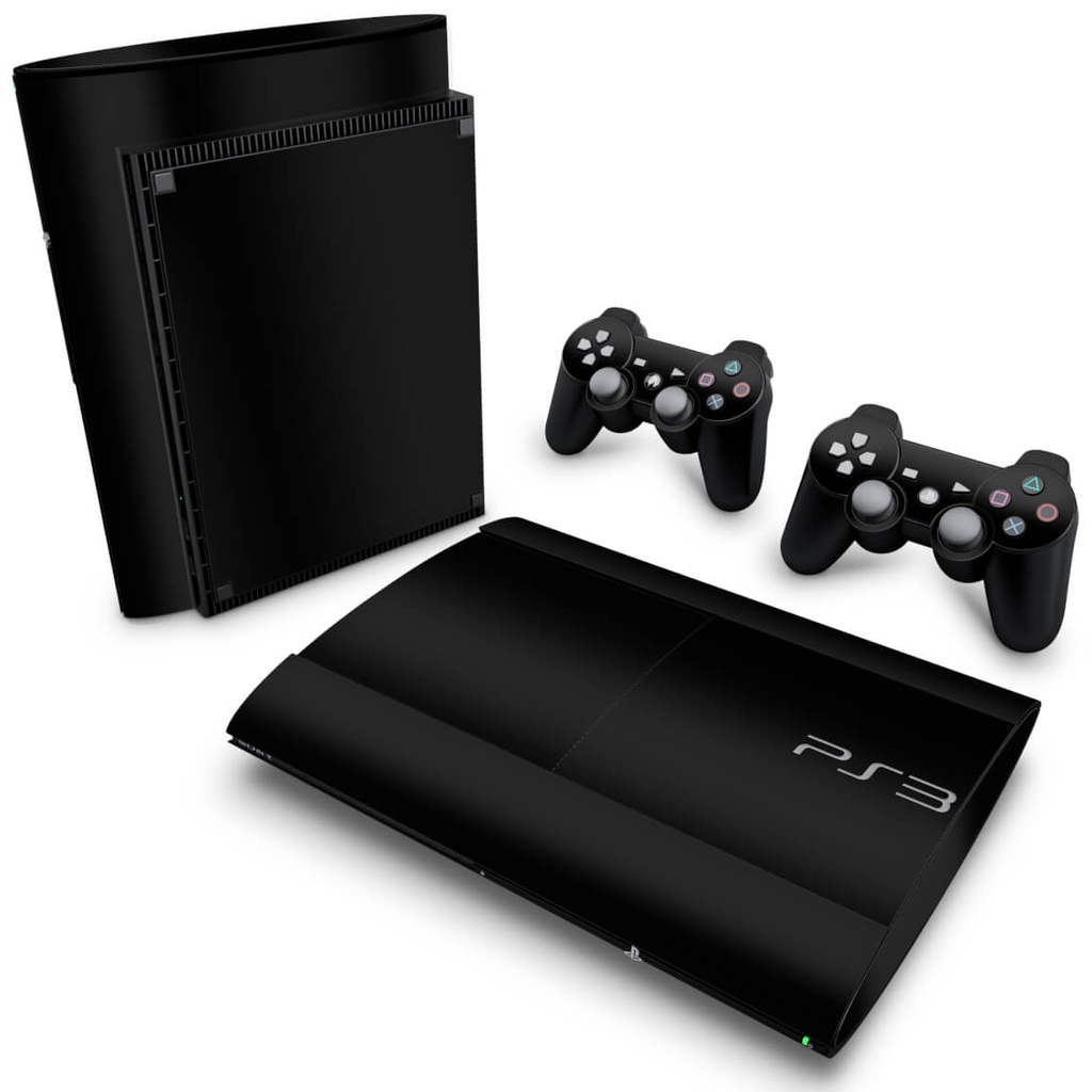 Skin PS3 Super Slim Adesivo - Preto Black Piano