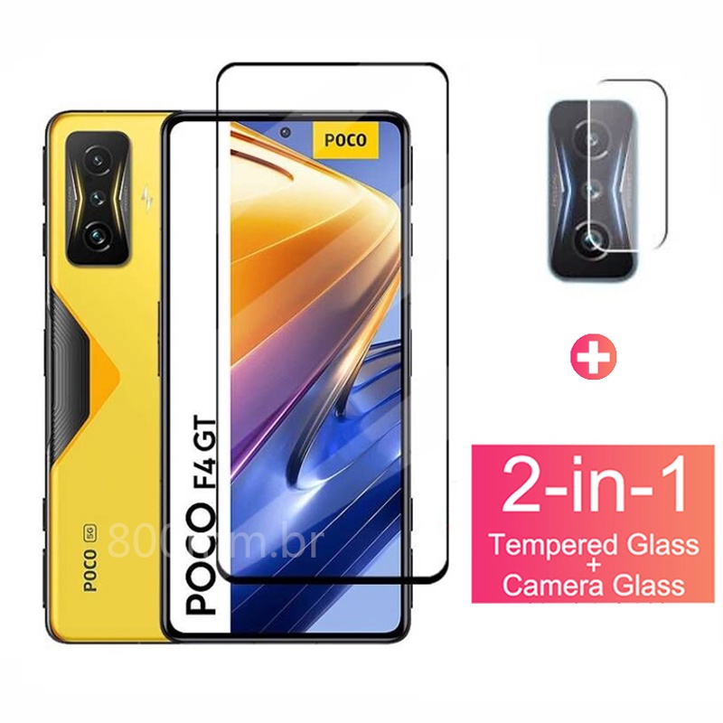 Película De Vidro 9d 2 Em 1 Para Xiaomi Poco F4 Gt X4 Pro 5g M3 M4 Pro 5g F3 X3 Nfc 3227