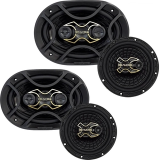 Kit Fácil Bravox Alto Falante Bravox GOLD 6 polegadas + Triaxial Quadriaxial 6x9