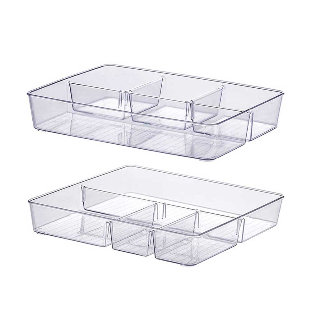 Kit 2 cestos organizador com divisórias cestinha multiuso lavanderia cozinha consultório make sachês roupa íntima gaveta armário closet quarto infantil Diamond Paramount