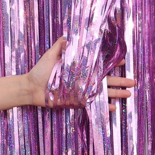 Cortina a Lázer Metalizado para Festa 1mx2m painel decoração fita metalizada - Diversas Cores