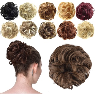 Faixa Elástica Com Cabelo Coque Messy Scrunchie Chinhar Elastic Band Messi Postiços Donut Para As Mulheres Crianças
