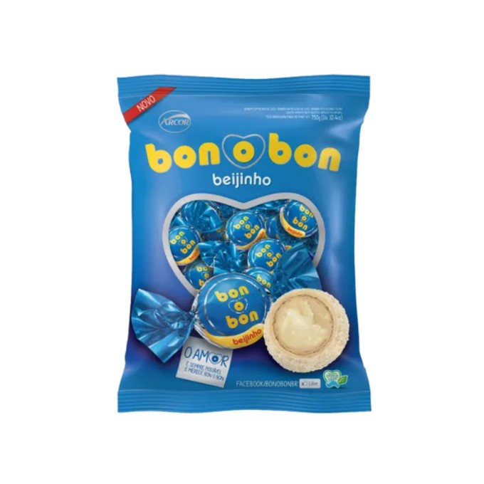 Bombom Bonobon Beijinho C/50un - Arcor | Shopee Brasil