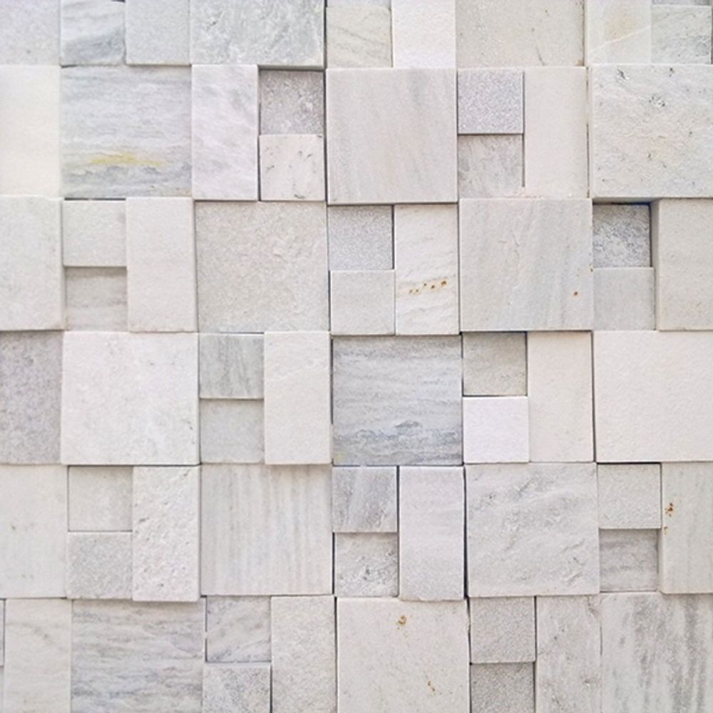 Papel de Parede Pedras Mosaico São Tomé Cinza PED43