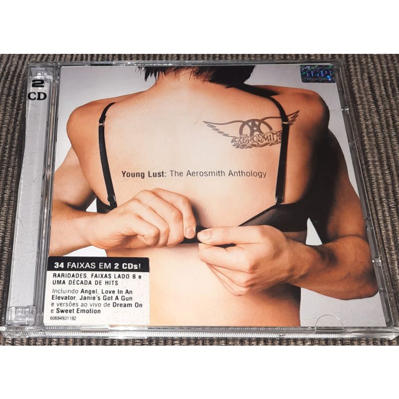CD duplo Young lust the aerosmith anthology originais 7568