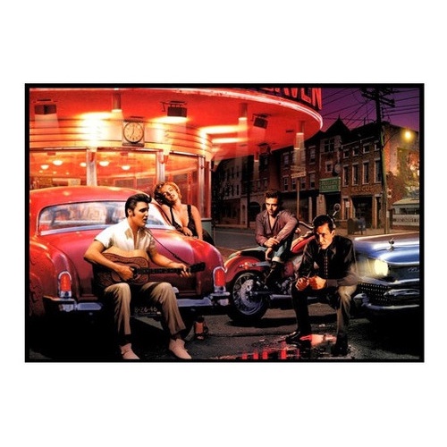 Quadro Elvis Presley James Dean Marilyn Monroe Arte