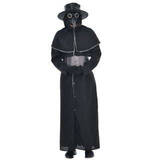 Fantasia De Halloween Traje Medieval Steampunk  Médico Da Praga Vestimenta Masculina Para Festa e Cosplay