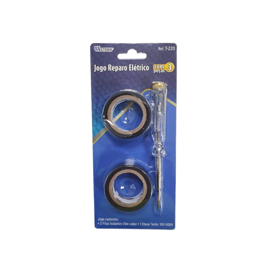 Jogo De Reparo Eletrico Com Chave E 2 Fita Isolante 5M T-220 - Home & Living