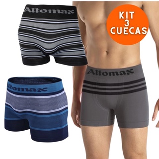 Kit 3 Cuecas Boxer Masculina Sem Costura Box Adulto Altomax