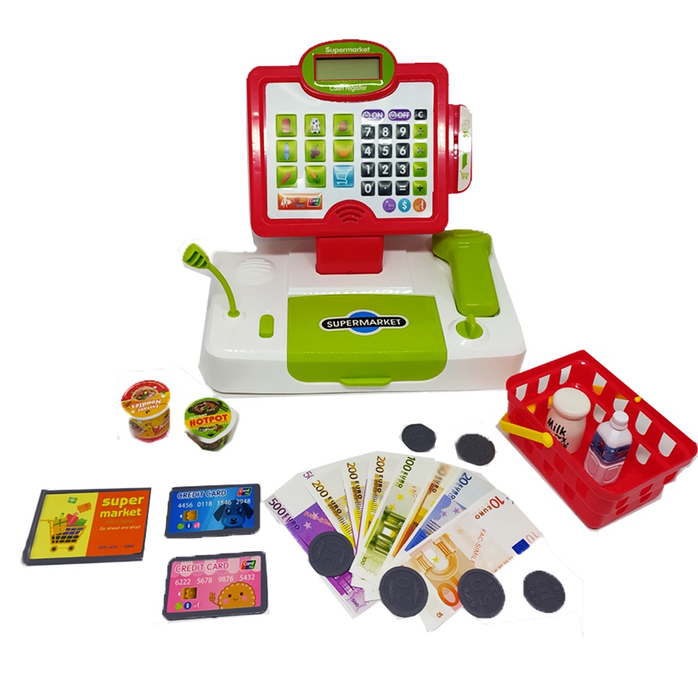 Brinquedo Brincando De Supermercado Caixa Registradora Para Crianças ...