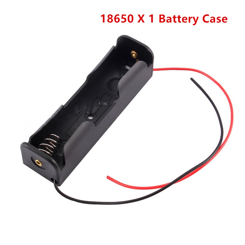  Estojo para Bateria 18650 com Fios – Caixa de Armazenamento para Baterias 18650 3.7V, Preto