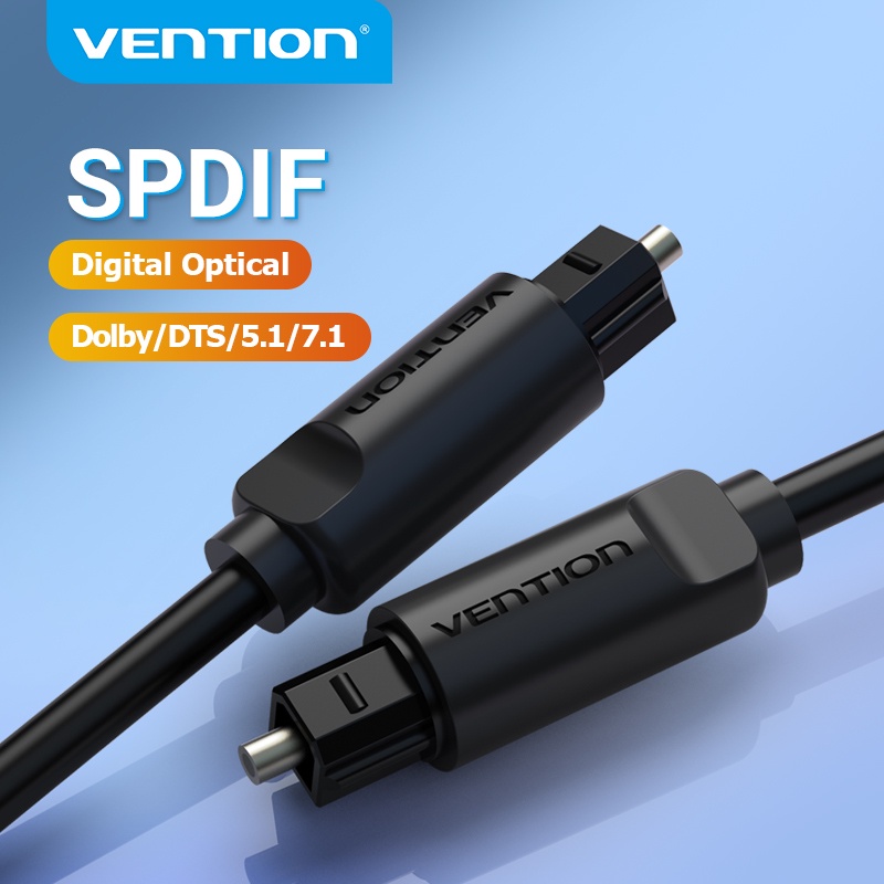 VENTION Digital Optical Audio Cable Home Theater Fiber Optic Toslink Male to Male Cord for Sound Bar TV  PS4 Xbox - Audio