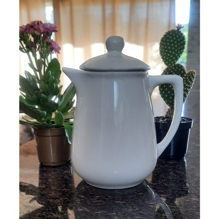 Bule 450ml Café Chá e Leite C/Tampa - Porcelana Branca