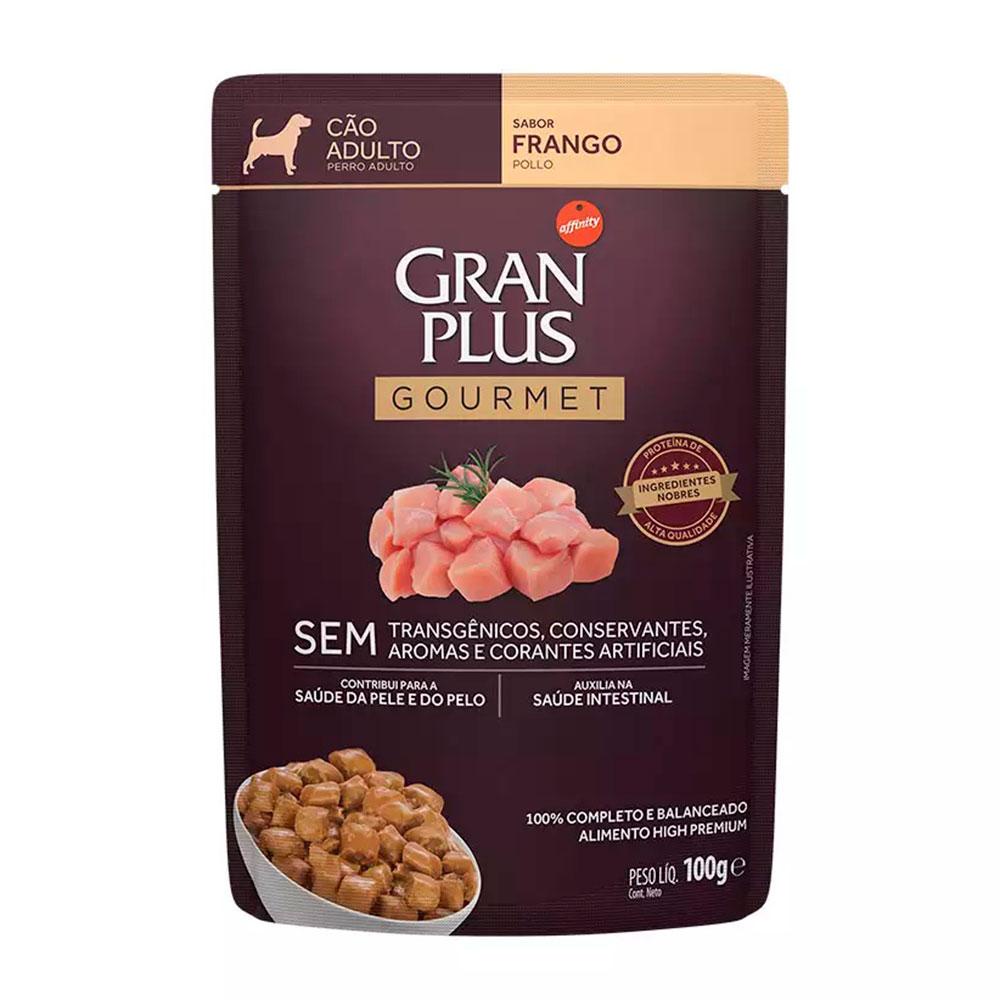 Racao Umida Gran Plus Gour Caes Adultos Frango Sache 100gr