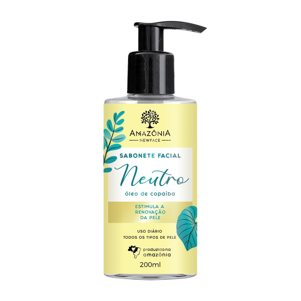 Sabonete Liquido Facial Neutro New Face 200ml Limpeza e Hidratacao Skin ...