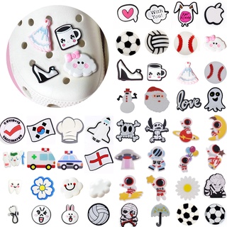 crocs jibbitz Elemento Branco Padrão De Desenho Animado Fivela De Bricolage Decoração Presente De Charme