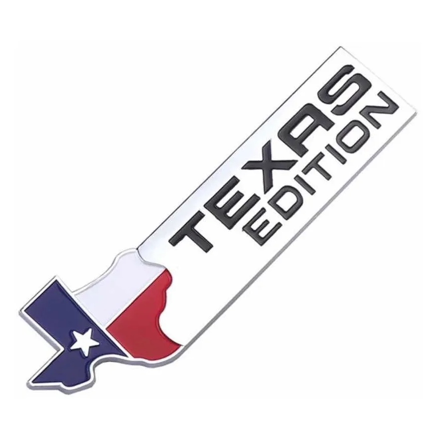 Emblema Texas Edition Americano Prata F250 Ford Ranger Dodge S10
