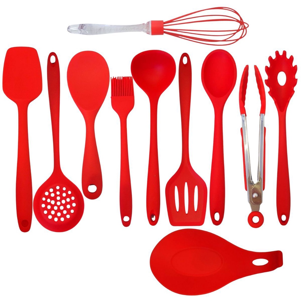 Kit Completo Jogo Utensílios De Cozinha De 19 Peças Com Tábua Em