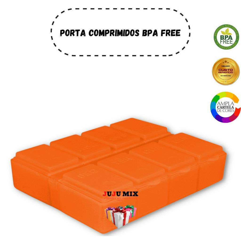 1 Caixa Porta Comprimidos Retangular Organizador -Cápsula Semanal Remédio Diário Capsula Colorido ou Transparente