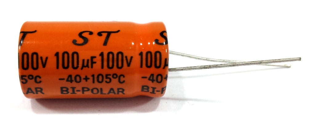 2 Capacitores Bipolar 100X100 para Alto Falante Porta Tampão