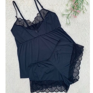 Short Dool c/ Renda Baby Doll Sensual Pijama Flora Ref 867