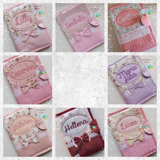 Capa Porta Caderneta de Vacina Floral com Perólas PatyWork em Oferta na Shopee