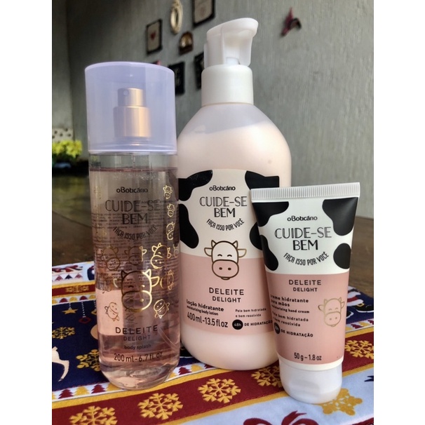 Produtos da Linha Cuide-se Bem Deleite O Boticario