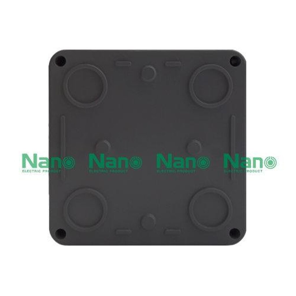 รูปสินค้า NANO Electric® NANO-202B กล่องกันน้ำพลาสติก ฝาทึบ ขนาด W109.50xH109.50xD59.80 mm (JUNCTION BOX IP65) สีดำ