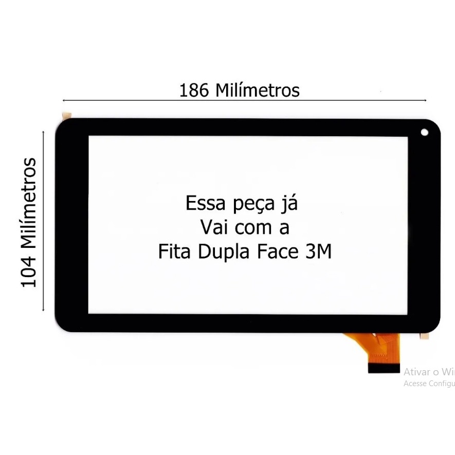 Touch tela Qbex Tx754 Tx 754 7 Polegadas C/ 3m 19
